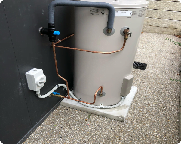 Hot water system installation